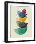 Mid Century Half Moons II-Eline Isaksen-Framed Art Print