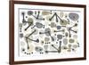 Mid Century I Achroma-Cheryl Warrick-Framed Art Print