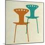 Mid Century Modern Chairs II-Anita Nilsson-Mounted Art Print