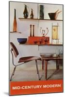 Mid-Century Modern Furnishings-null-Mounted Art Print