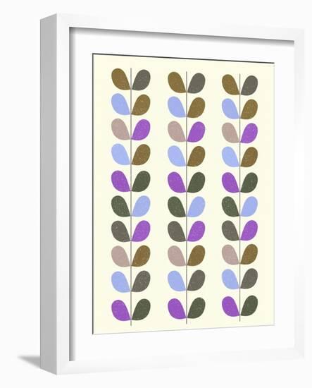 Mid Century Modern Leaf Pattern II-Anita Nilsson-Framed Art Print