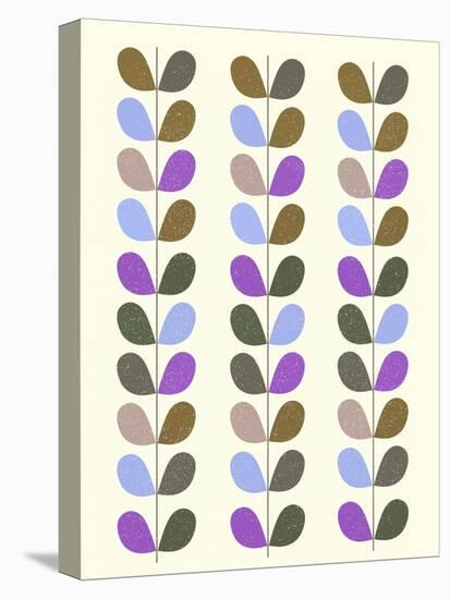 Mid Century Modern Leaf Pattern II-Anita Nilsson-Stretched Canvas