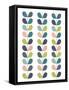 Mid Century Modern Leaf Pattern-Anita Nilsson-Framed Stretched Canvas