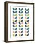 Mid Century Modern Leaf Pattern-Anita Nilsson-Framed Art Print