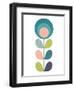 Mid Century Modern Teal Flower I-Anita Nilsson-Framed Art Print