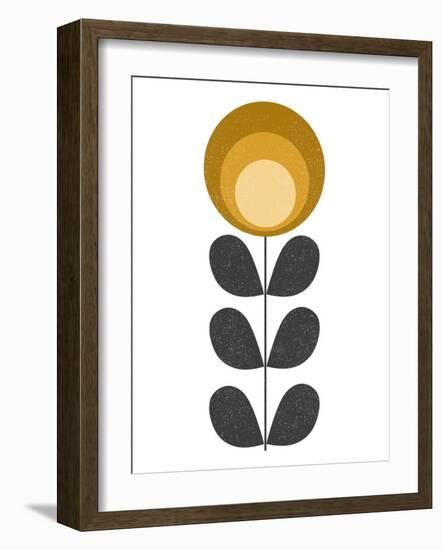 Mid Century Modern Yellow Flower I-Anita Nilsson-Framed Art Print