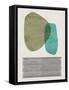 Mid Century Olive and Turquoise Study-Eline Isaksen-Framed Stretched Canvas