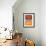Mid Century Orange and Yellow Study-Eline Isaksen-Framed Art Print displayed on a wall