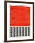 Mid Century Orange Red Study-Eline Isaksen-Framed Art Print