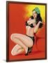 Mid-Century Pin-Ups - Beauty Magazine - Hot in Black-Peter Driben-Framed Art Print