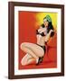 Mid-Century Pin-Ups - Beauty Magazine - Hot in Black-Peter Driben-Framed Art Print