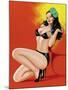 Mid-Century Pin-Ups - Beauty Magazine - Hot in Black-Peter Driben-Mounted Art Print