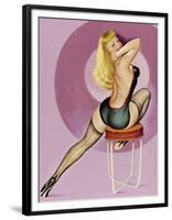 Mid-Century Pin-Ups - Beauty Parade Magazine - Oh! Purple-Peter Driben-Framed Art Print