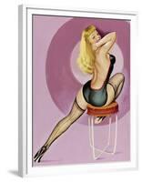 Mid-Century Pin-Ups - Beauty Parade Magazine - Oh! Purple-Peter Driben-Framed Art Print