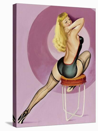 Mid-Century Pin-Ups - Beauty Parade Magazine - Oh! Purple-Peter Driben-Stretched Canvas