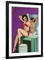 Mid-Century Pin-Ups - Bedtime Stories-Peter Driben-Framed Art Print