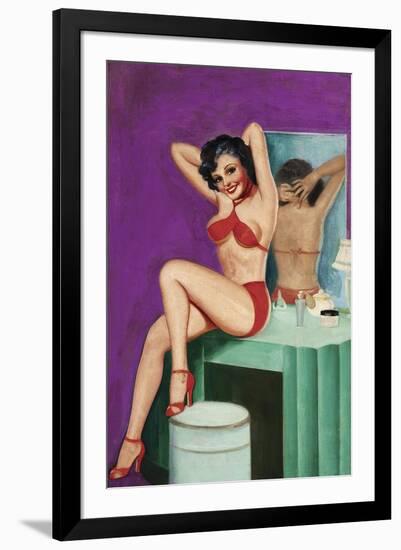 Mid-Century Pin-Ups - Bedtime Stories-Peter Driben-Framed Art Print