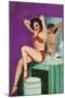 Mid-Century Pin-Ups - Bedtime Stories-Peter Driben-Mounted Art Print