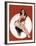 Mid-Century Pin-Ups - Eyeful Magazine - Brunette in a Red Bathing suit-Peter Driben-Framed Art Print