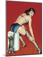 Mid-Century Pin-Ups - Flirt Magazine - Playful Pussy-Peter Driben-Mounted Art Print