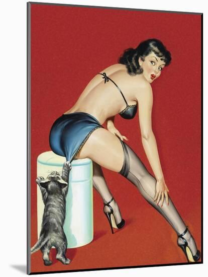 Mid-Century Pin-Ups - Flirt Magazine - Playful Pussy-Peter Driben-Mounted Art Print