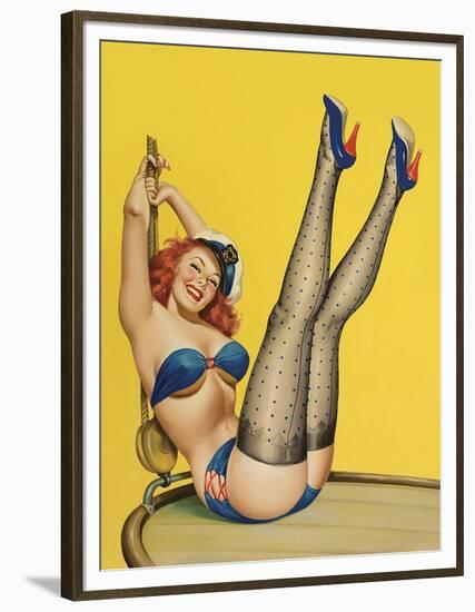 Mid-Century Pin-Ups - Flirt Magazine - Sailor Girl-Peter Driben-Framed Art Print