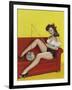 Mid-Century Pin-Ups - Joker Magazine - Fishin n funny-Peter Driben-Framed Art Print