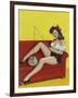 Mid-Century Pin-Ups - Joker Magazine - Fishin n funny-Peter Driben-Framed Art Print