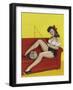 Mid-Century Pin-Ups - Joker Magazine - Fishin n funny-Peter Driben-Framed Art Print