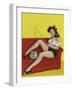 Mid-Century Pin-Ups - Joker Magazine - Fishin n funny-Peter Driben-Framed Art Print