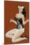 Mid-Century Pin-Ups - Lacing her bra-Peter Driben-Mounted Art Print