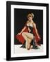 Mid-Century Pin-Ups - Magazine Cover - Little Red Cape-Peter Driben-Framed Art Print