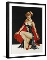 Mid-Century Pin-Ups - Magazine Cover - Little Red Cape-Peter Driben-Framed Art Print