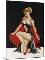 Mid-Century Pin-Ups - Magazine Cover - Little Red Cape-Peter Driben-Mounted Art Print