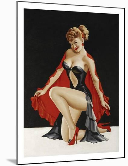Mid-Century Pin-Ups - Magazine Cover - Little Red Cape-Peter Driben-Mounted Art Print