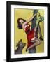 Mid-Century Pin-Ups - Moo - Up a tree-Peter Driben-Framed Art Print