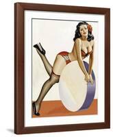 Mid-Century Pin-Ups - Over a drum-Peter Driben-Framed Art Print