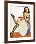 Mid-Century Pin-Ups - Over a drum-Peter Driben-Framed Art Print