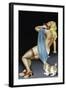 Mid-Century Pin-Ups - Phone Talk-Peter Driben-Framed Art Print