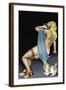 Mid-Century Pin-Ups - Phone Talk-Peter Driben-Framed Art Print