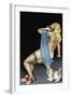 Mid-Century Pin-Ups - Phone Talk-Peter Driben-Framed Art Print