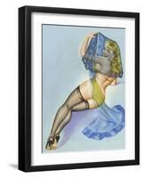 Mid-Century Pin-Ups - The Veil-Peter Driben-Framed Art Print