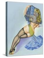 Mid-Century Pin-Ups - The Veil-Peter Driben-Stretched Canvas