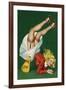 Mid-Century Pin-Ups - Titter Magazine - Cheerleader-Peter Driben-Framed Art Print