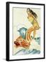 Mid-Century Pin-Ups - Whisper Magazine - Wave Rider-Peter Driben-Framed Art Print