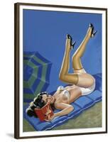 Mid-Century Pin-Ups - Wink Magazine - Merry mirthful Maiden-Peter Driben-Framed Art Print