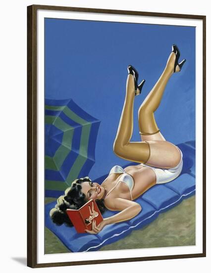 Mid-Century Pin-Ups - Wink Magazine - Merry mirthful Maiden-Peter Driben-Framed Art Print