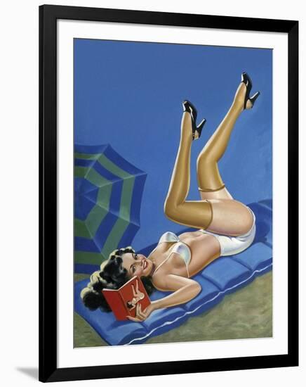 Mid-Century Pin-Ups - Wink Magazine - Merry mirthful Maiden-Peter Driben-Framed Art Print