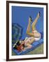 Mid-Century Pin-Ups - Wink Magazine - Merry mirthful Maiden-Peter Driben-Framed Art Print