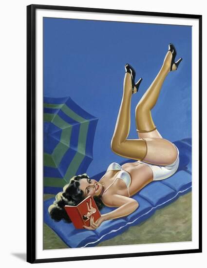 Mid-Century Pin-Ups - Wink Magazine - Merry mirthful Maiden-Peter Driben-Framed Art Print